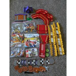 Super Mario Bros Mario Kart K'NEX Race Track Lot 100+ Pieces Large Lot Look Rare
